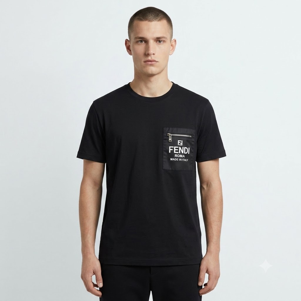 Camiseta Importada Fendi com bolso em ziper