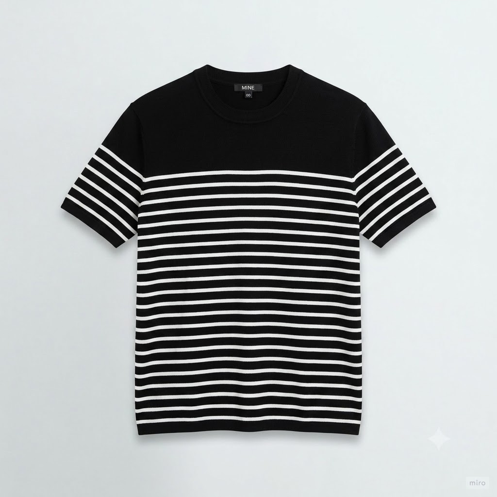 Camisa listrada em tricô