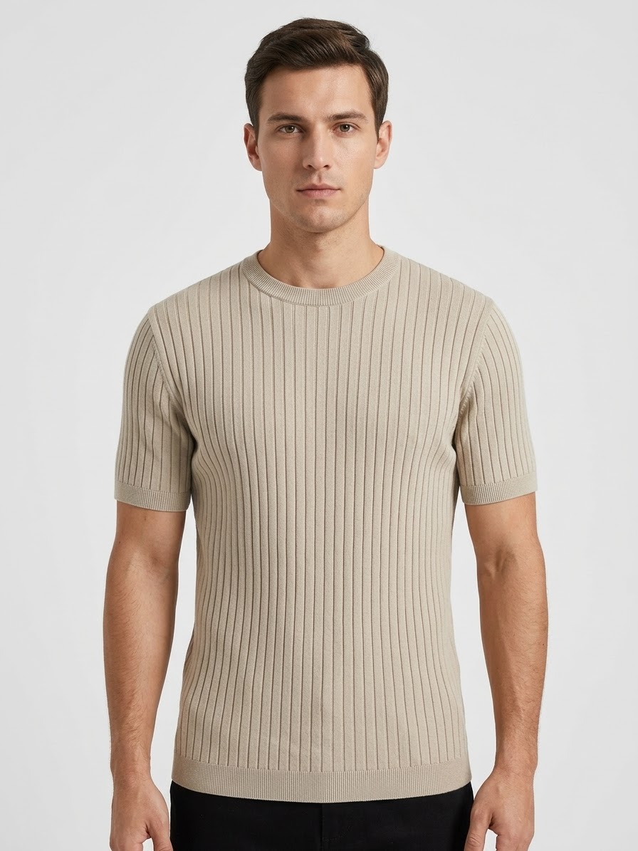 Camiseta em tricô