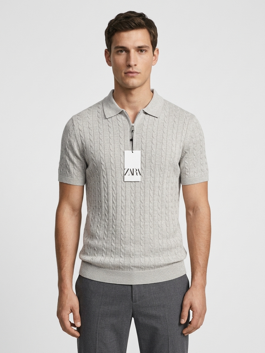 Camisa Polo em Tricô
